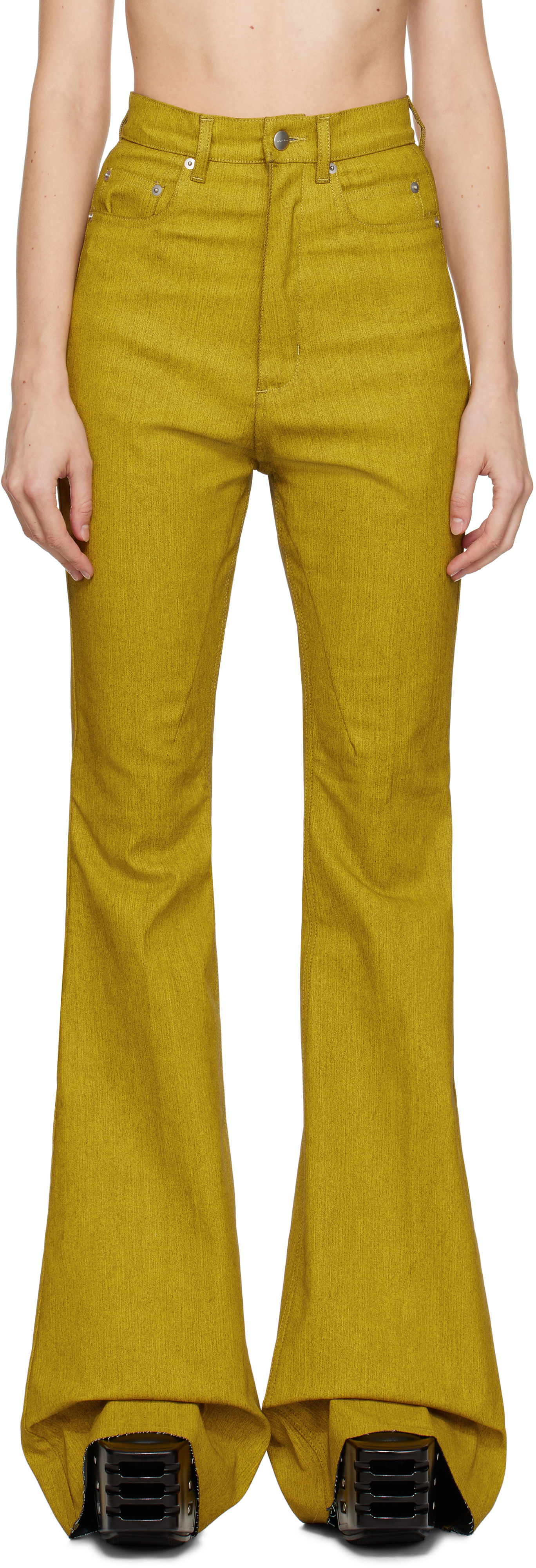 Džínsy Rick Owens Bootcut Jeans Žltá | RO02D3329 SMT, 0