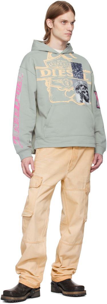 Mikina Diesel S-Baxt-Hood-R1 Graphic Hoodie Zelené | A16171-0BMBJ-9DU, 3