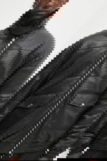 Bomber bunda Drôle de Monsieur Drôle de Monsieur Le Blouson Cuir Leather Bomber Jacket Čierna | PERM.CT109.LH001, 3