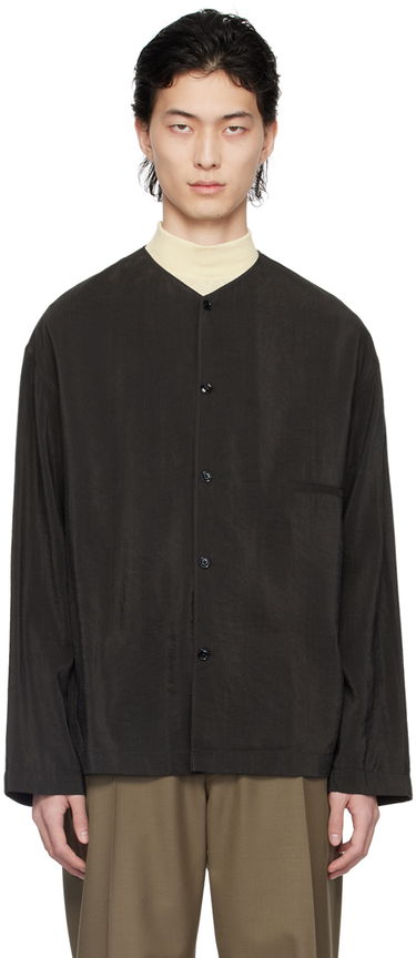 Košeľa LEMAIRE Lemaire Collarless Button-Up Shirt Čierna | SH1065 LF208, 0