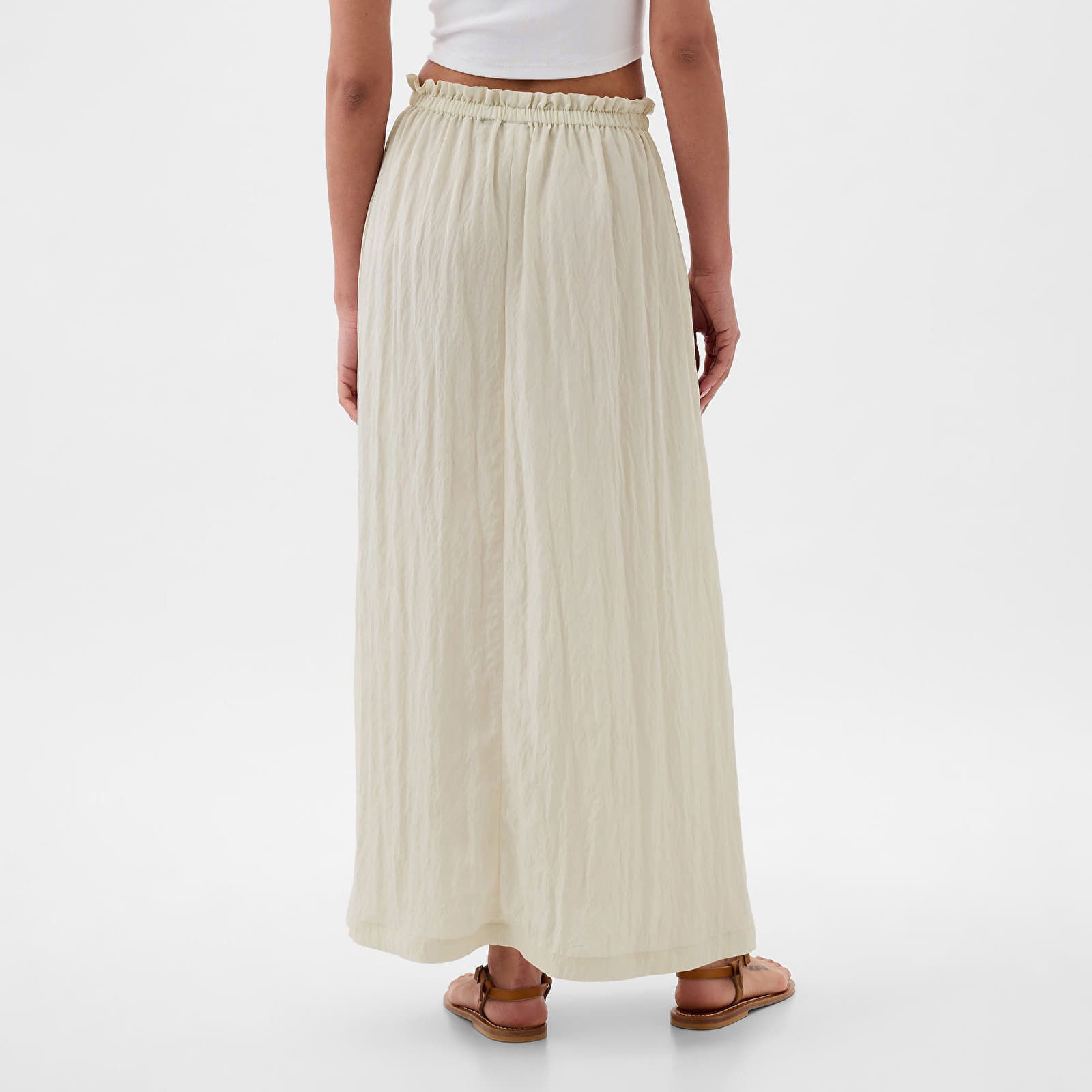 Skirt Paperbag Pull On Maxi Skirt Chino