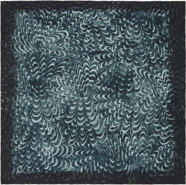 Šál Dries Van Noten Dries Van Noten Silk Pocket Square with Floral Print Modrá | 251-021301-1008, 0