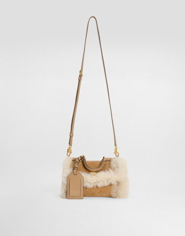 Kabelka Dolce & Gabbana My Sicily Shearling Handbag Béžová | BB7864BQ5398L798, 2