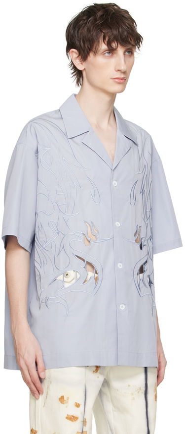 Košeľa Feng Chen Wang Feng Chen Wang Cutouts Shirt Modrá | FMS17SR04, 1