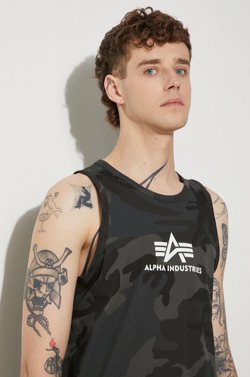 Tielko Alpha Industries Camouflage Tank Top Šedá | 126566C.125, 0