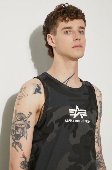 Tielko Alpha Industries Camouflage Tank Top Šedá | 126566C.125, 0