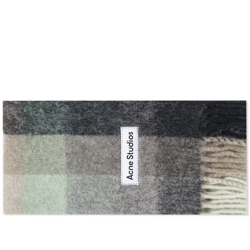 Vally Check Scarf Green/Grey/Black