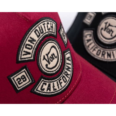 Šiltovka Von Dutch Von Dutch Trucker MC Logo Cap Vínová | VD/0/CAS1/BIK/BOR, 5