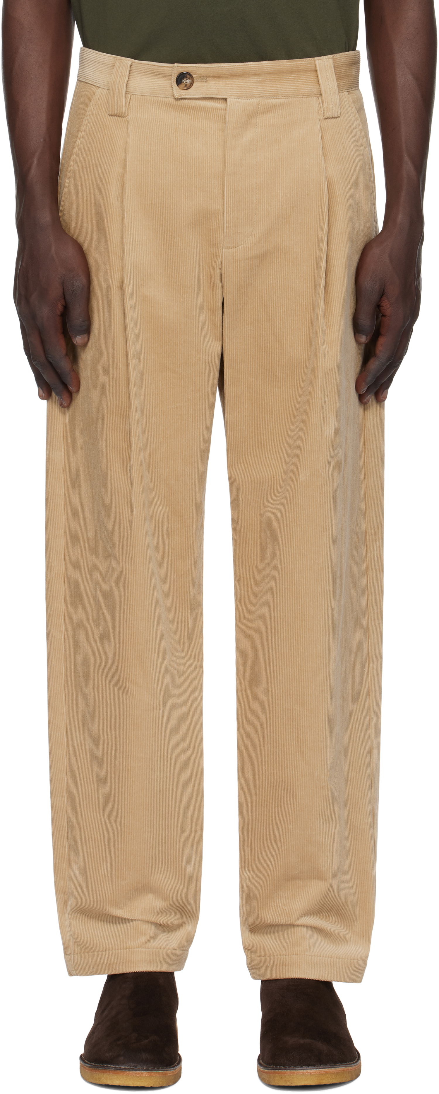 Nohavice A.P.C. Renato Corduroy Pants Béžová | COHHO-H08428, 0