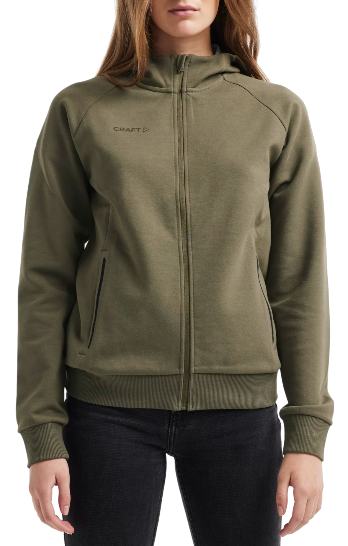 Mikina Craft Hoodie Core Soul Full Zip Zelené | 1910626-664000, 0