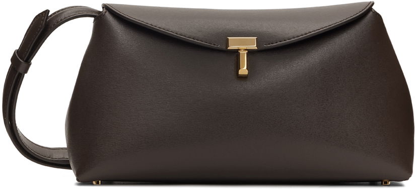 Kabelka TOTEME T-Lock Leather Clutch Hnedá | 244-WAL950-LE0025