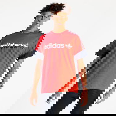 Tričko adidas Originals 3 Stripe Split Tee Červená | H31274, 0