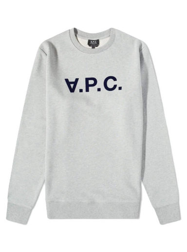 Mikina A.P.C. Logo Crew Sweatshirt Šedá | COFAX-H27378-PLA