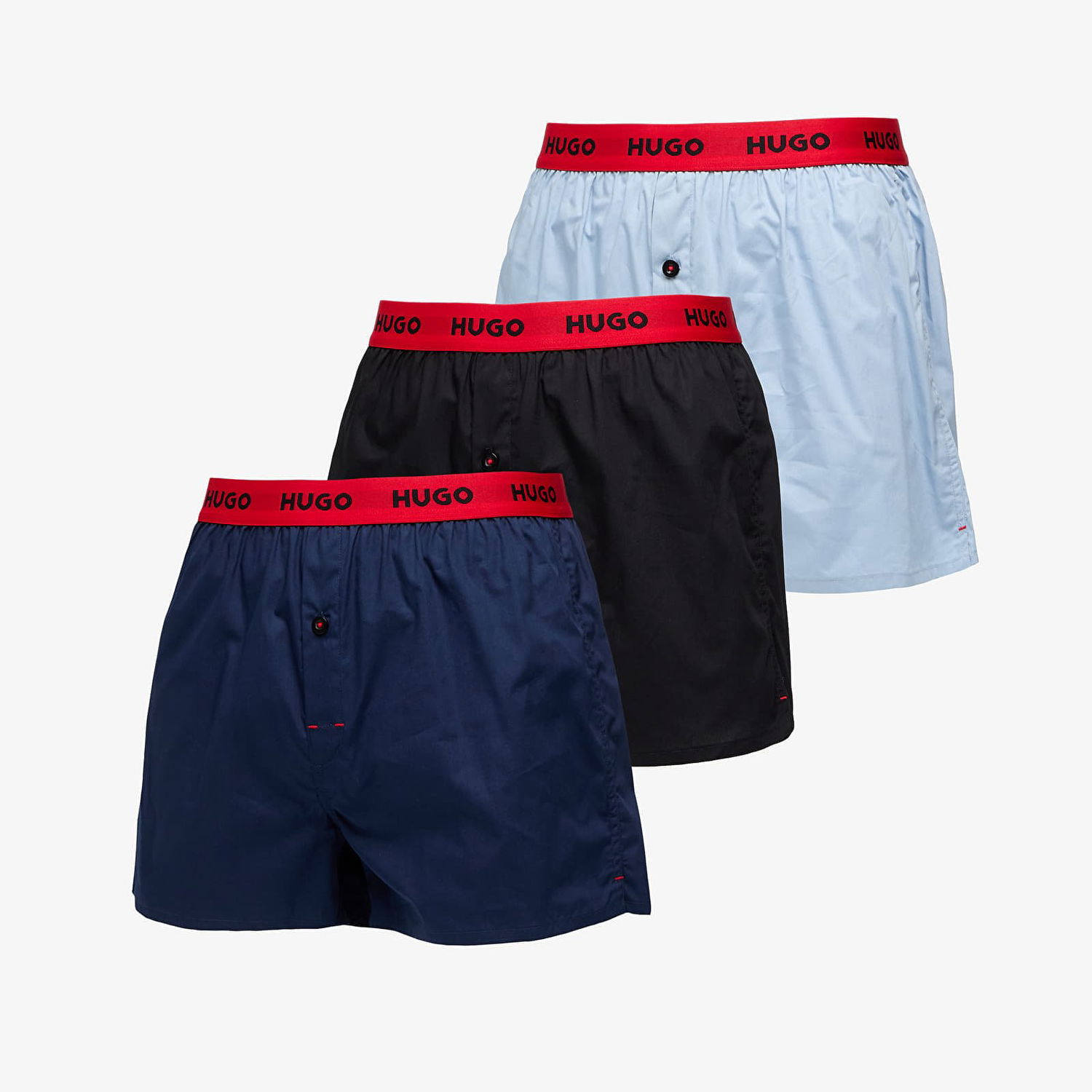 Boxerky BOSS HUGO BOSS Woven Boxer Shorts, 3-Pack Modrá | 50532565-974, 0