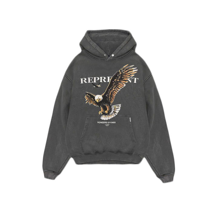Mikina Represent Clo Represent Pioneers Of Power Hoodie Vintage Grey Šedá | M04179-20