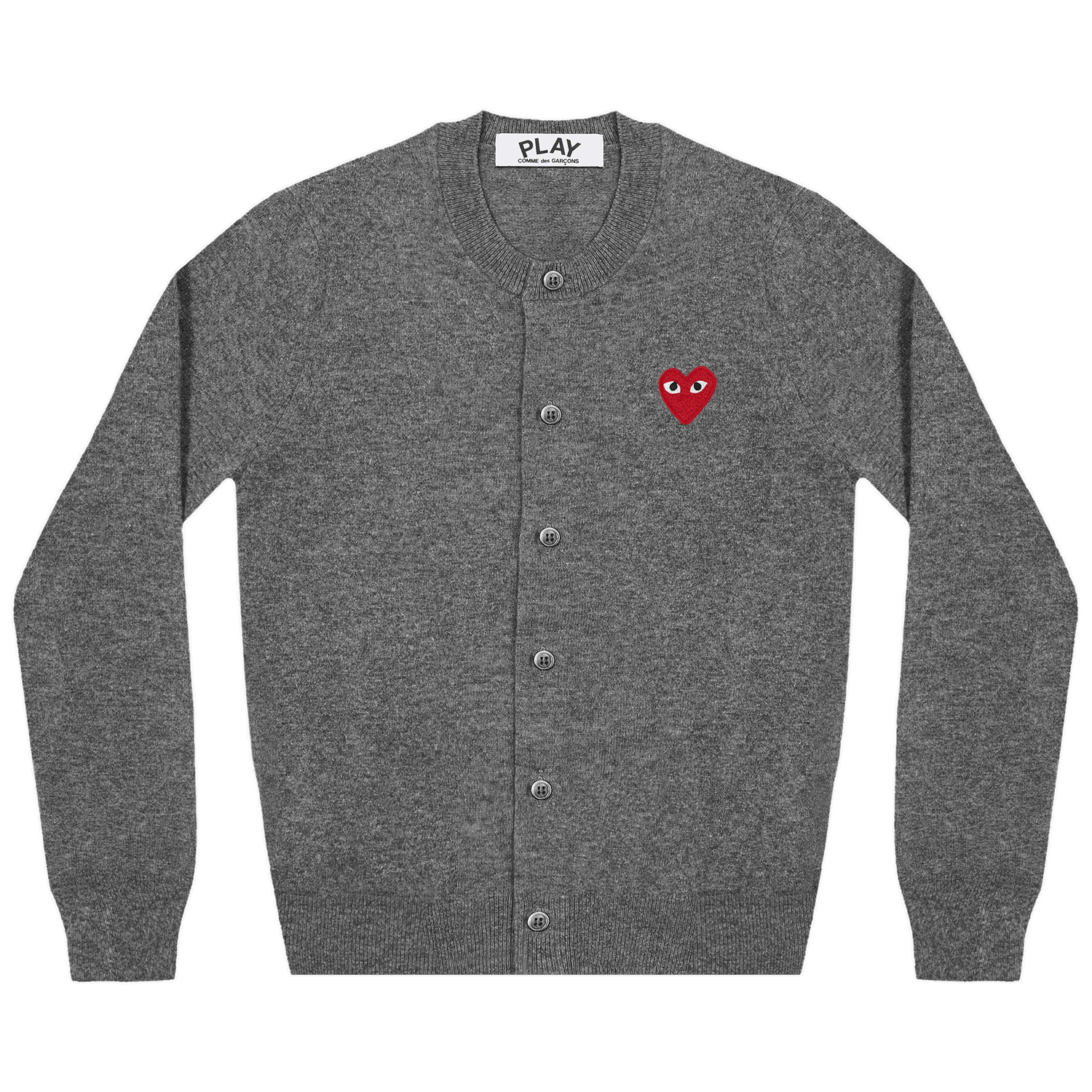 Sveter Comme des Garçons PLAY Heart Cardigan Šedá | AZ N007 051 3, 0