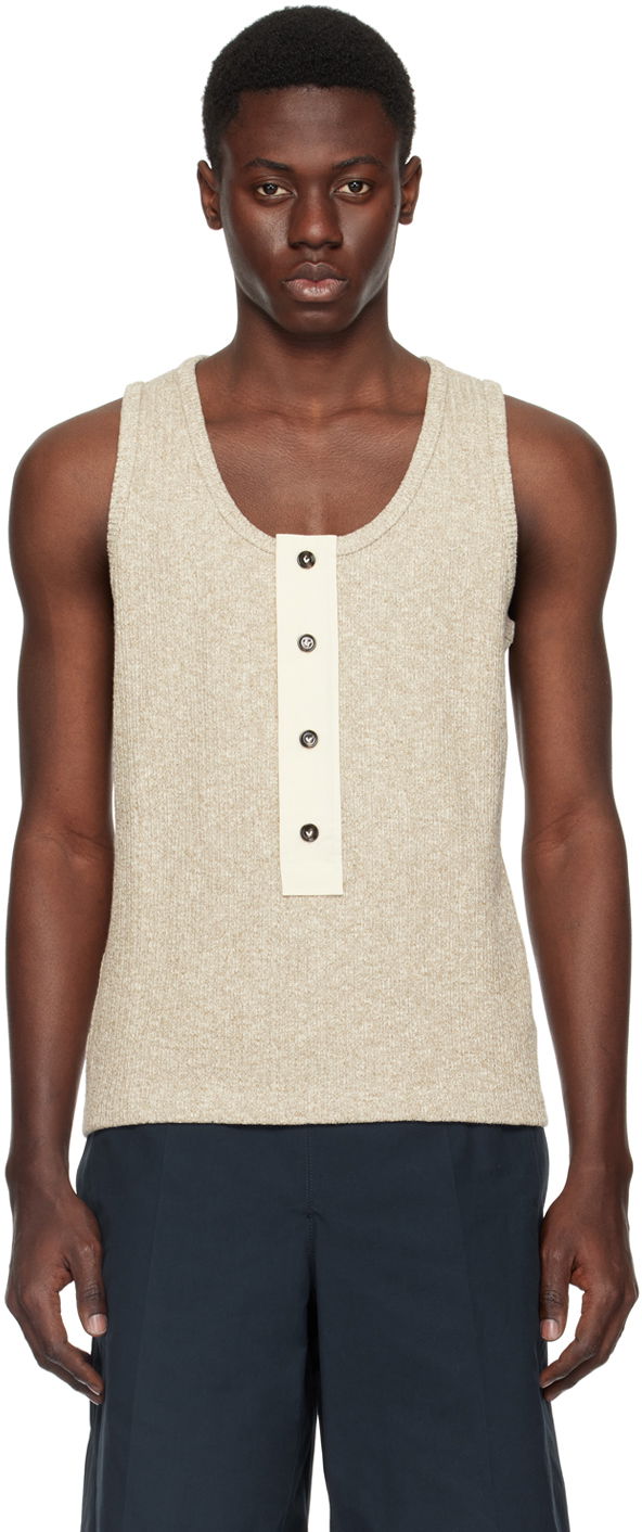 Tielko Bottega Veneta Tank Top Button Béžová | 779199V3WV0, 0