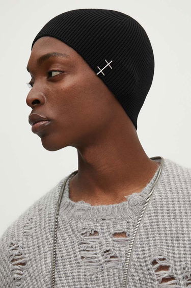 Kulicha HELIOT EMIL Black Ribbed Knit Beanie Čierna | PREAW24.16.107, 0