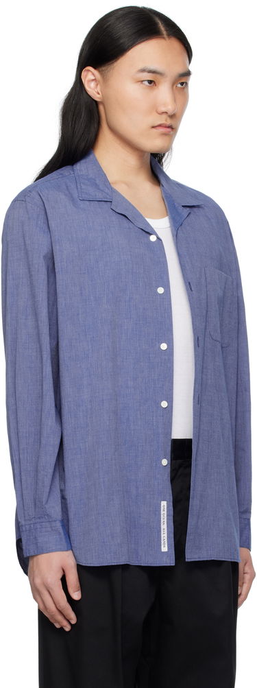 Košeľa NANAMICA nanamica Open Collar End-on-End Shirt Šedá | S25SG063U, 4