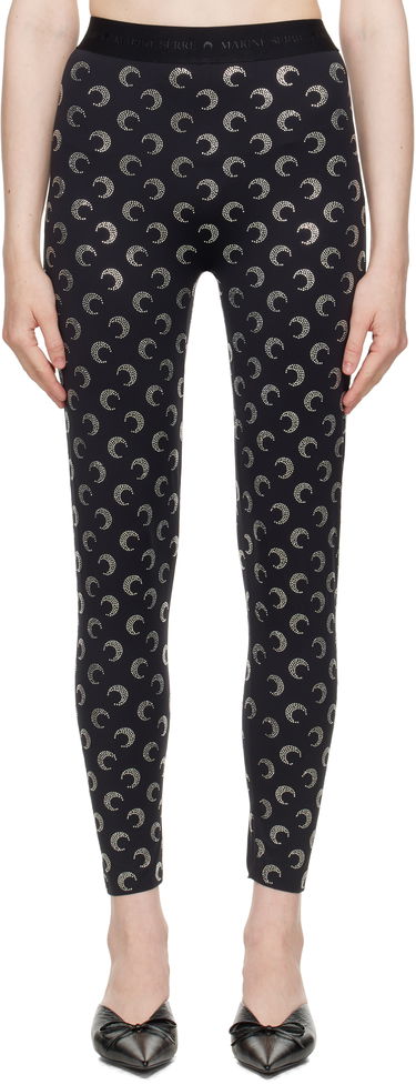 Legíny Marine Serre Marine Serre Moon Rhinestoned Jersey Leggings Čierna | WPA111A CJER0002, 0