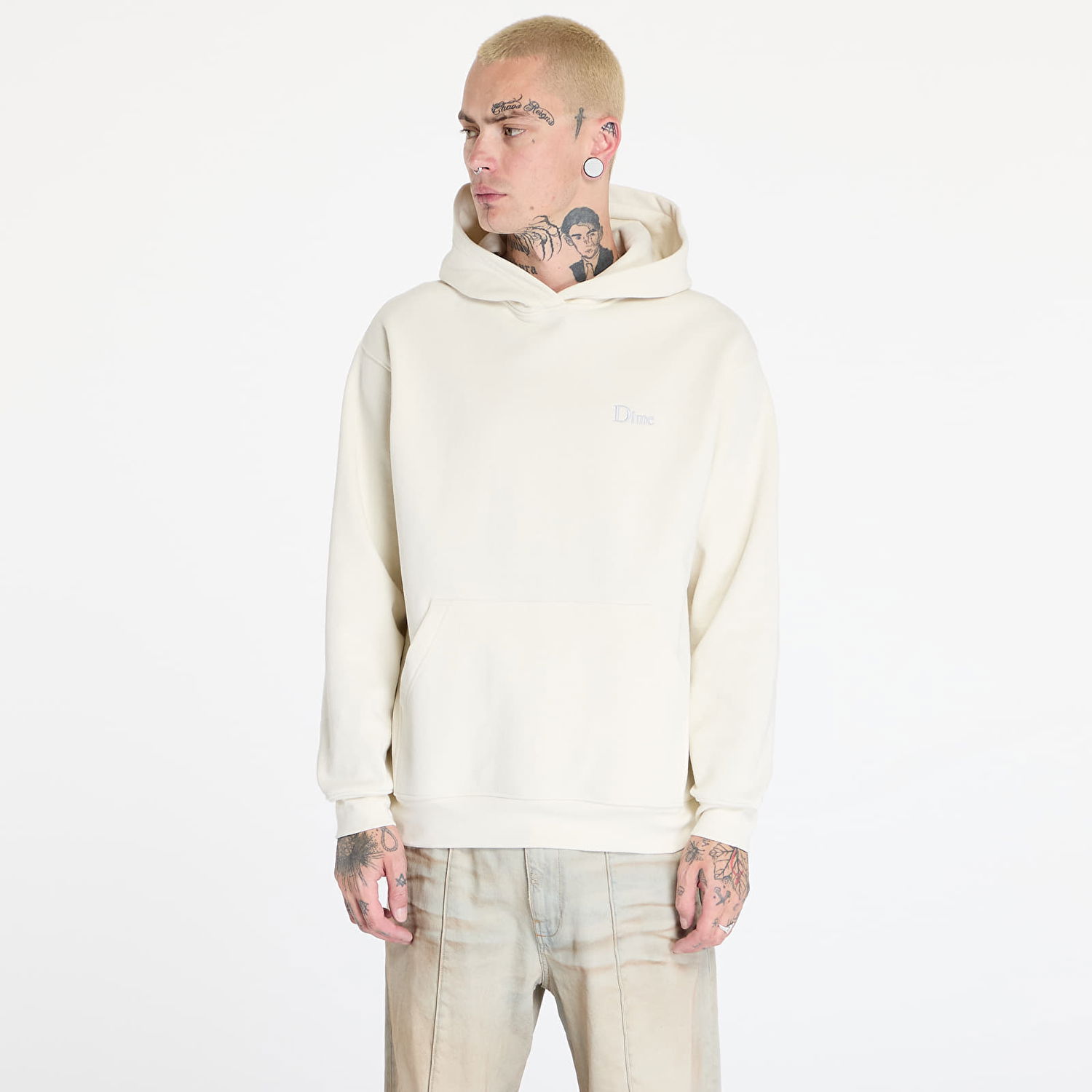 Mikina Dime Classic Small Logo Hoodie UNISEX Natural XS Béžová | DIMEFA2412NAT, 0