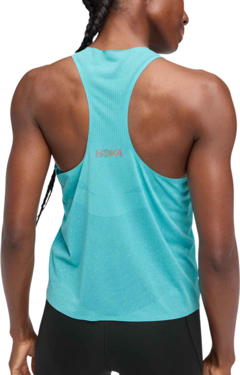 Tielko Hoka One One Hoka Race Day Singlet Tyrkysová | 1164153-clu, 1