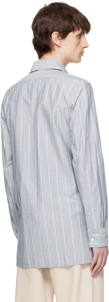 Košeľa Maison Margiela Maison Margiela Striped Long-Sleeved Shirt Modrá | S50DT0048 M35281, 2