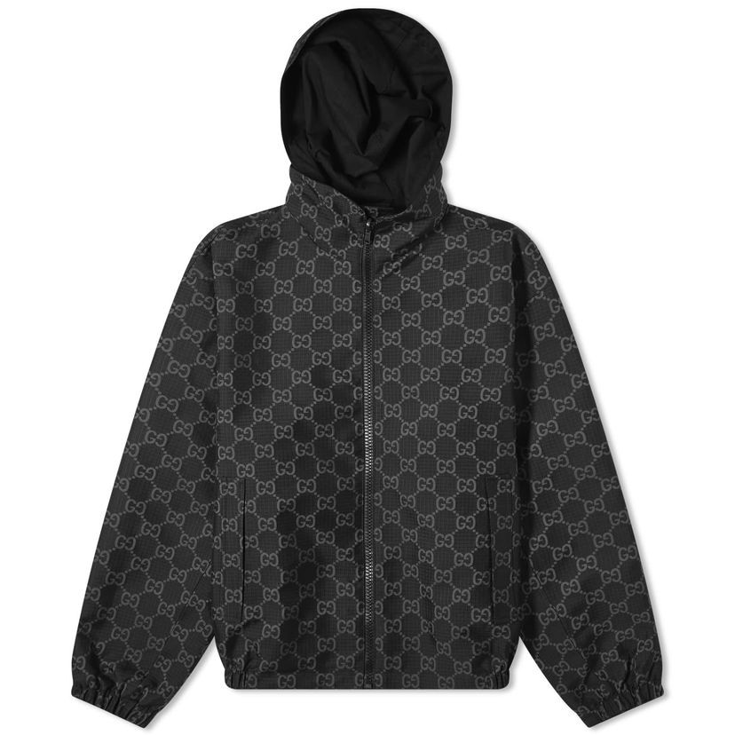 Bunda Gucci Interlocking Logo Ripstop Jacket Čierna | 770276-Z8BPL-1043