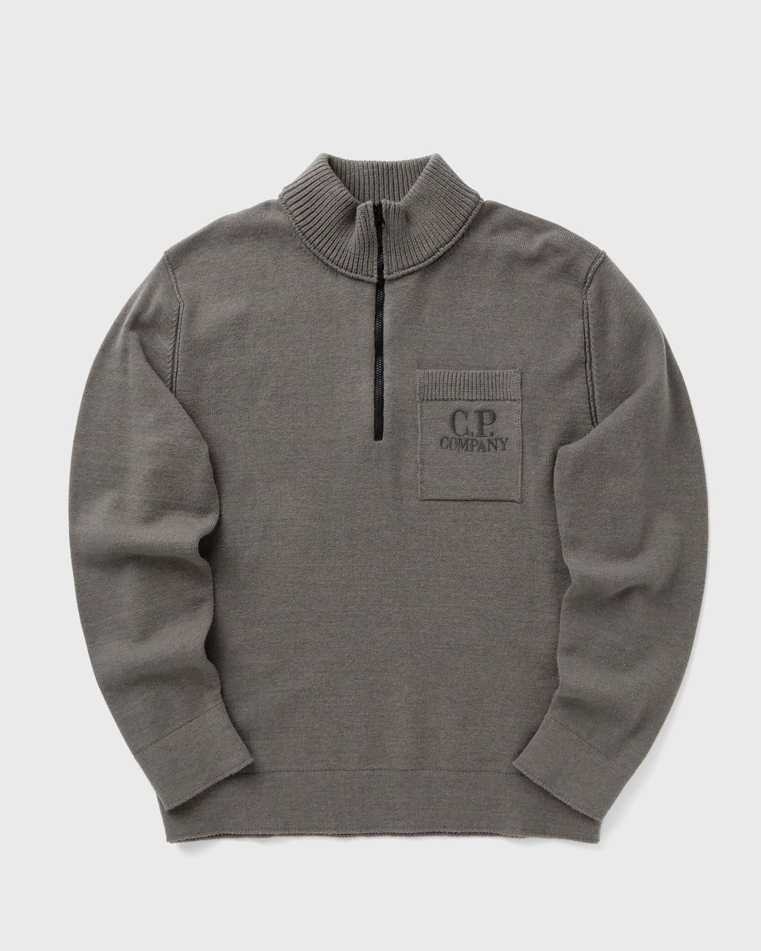Sveter C.P. Company Half Zip Knit Sweater Šedá | 19CMKN236A110432A-921, 0