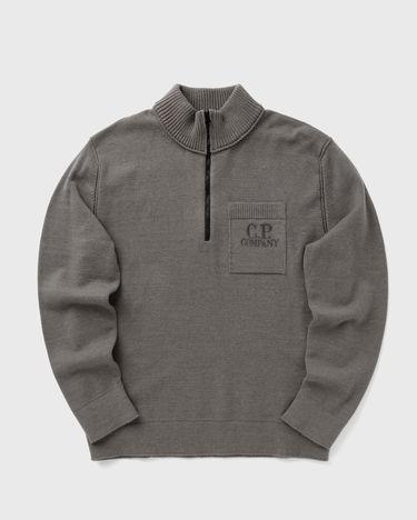 Sveter C.P. Company Half Zip Knit Sweater Šedá | 19CMKN236A110432A-921, 0