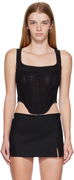 Miaou Campbell Mesh Corset Tank Top