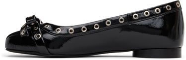 Šaty GANNI GANNI Eyelet Bow Ballerina Flats Čierna | S2755, 2