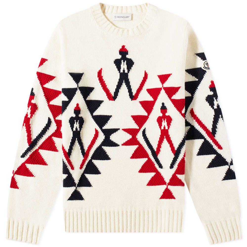 Sveter Moncler Skiier Intarsia Crew Knit Béžová | 9C000-09-M1241-P04, 0