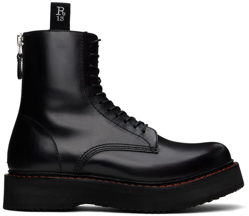 Oblečenie R13 R13 Single Stack Boots Čierna | R13MS025-S001A