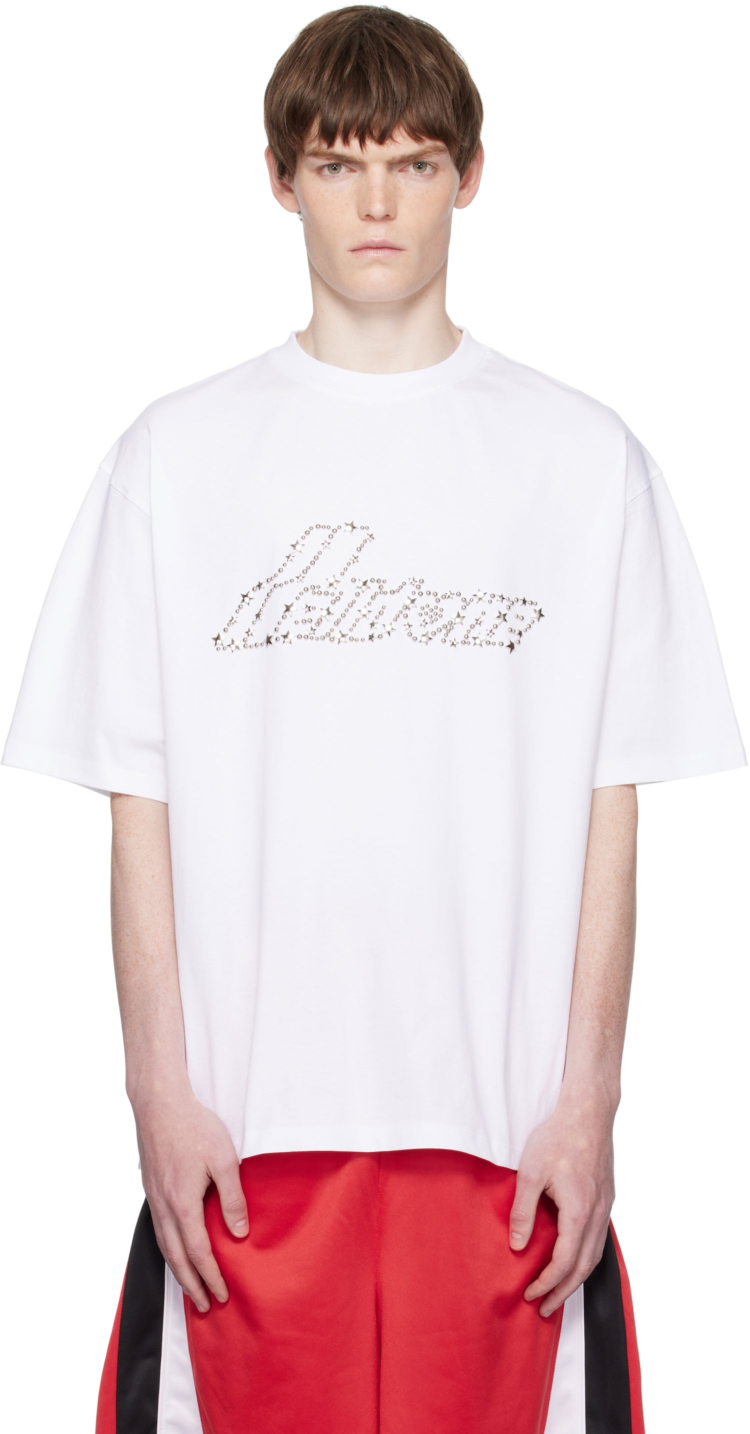 Tričko We11done We11done Pearly Logo T-Shirt Biela | WD-TT2-25-735-U-WH, 0