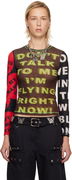 Chopova Lowena 'Don't Talk To Me' Graphic Mesh Long Sleeve T-shirt