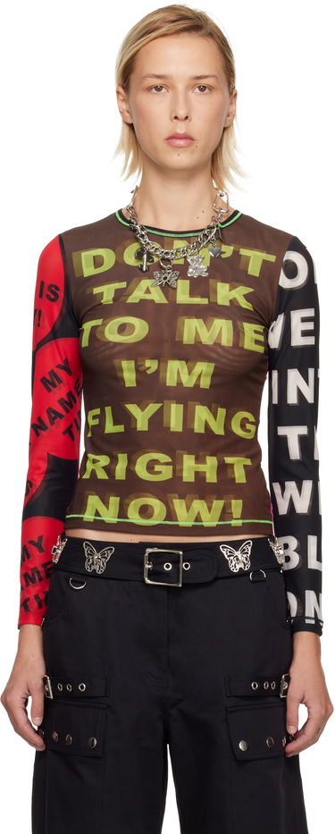 Tričko Chopova Lowena Chopova Lowena 'Don't Talk To Me' Graphic Mesh Long Sleeve T-shirt Rôznofarebný | 2418, 0