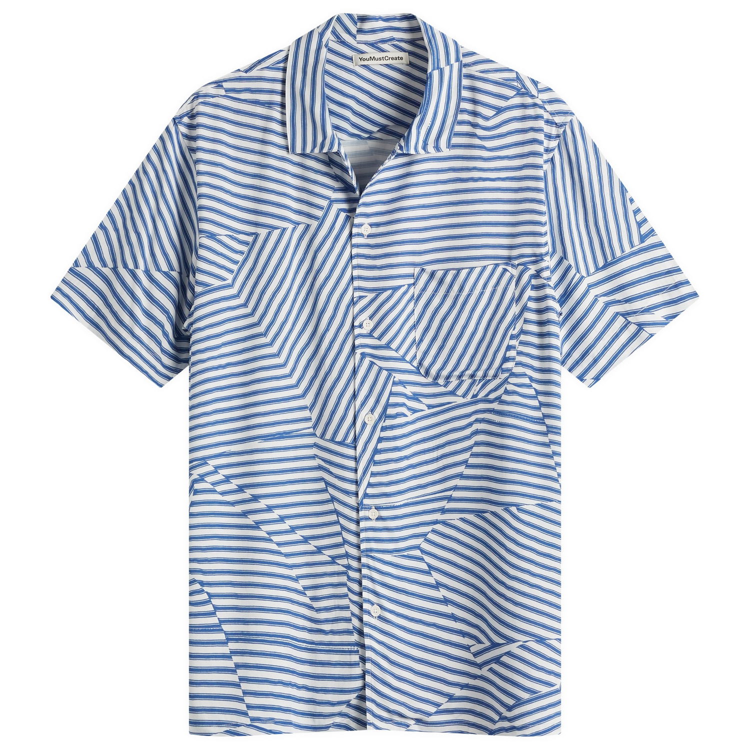 Košeľa YMC YMC Malick Vacation Shirt, Size Large Modrá | P2YAJ-40, 0