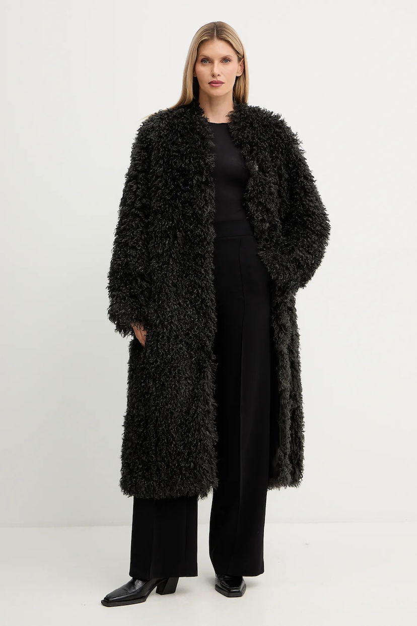 Kabáty STAND STUDIO Stand Studio Carolina Faux Fur Coat Čierna | 66577.9422