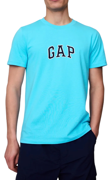 Tričko GAP Short Sleeve Crew Neck T-Shirt New Arch Logo Tyrkysová | 570044-38, 0