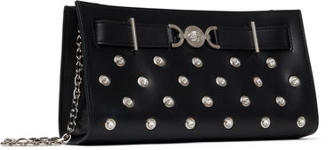 Kabelka Versace Versace Lamb Leather Crystal-Embellished Clutch Čierna | 1015798_1A13490_1B00P, 1