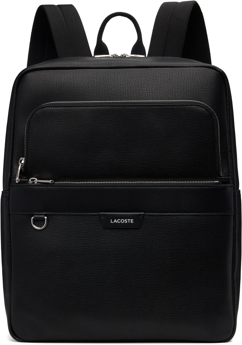 Batoh Lacoste Ossian Leather Backpack Čierna | NH5051OI_000
