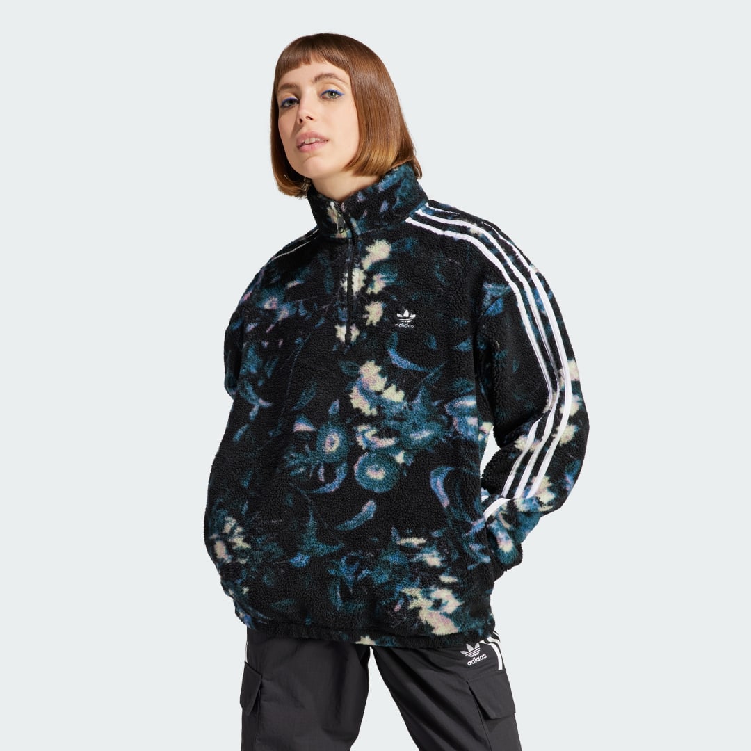 Bunda adidas Originals Allover Print Flower Fleece Jacket Rôznofarebný | II8451, 1