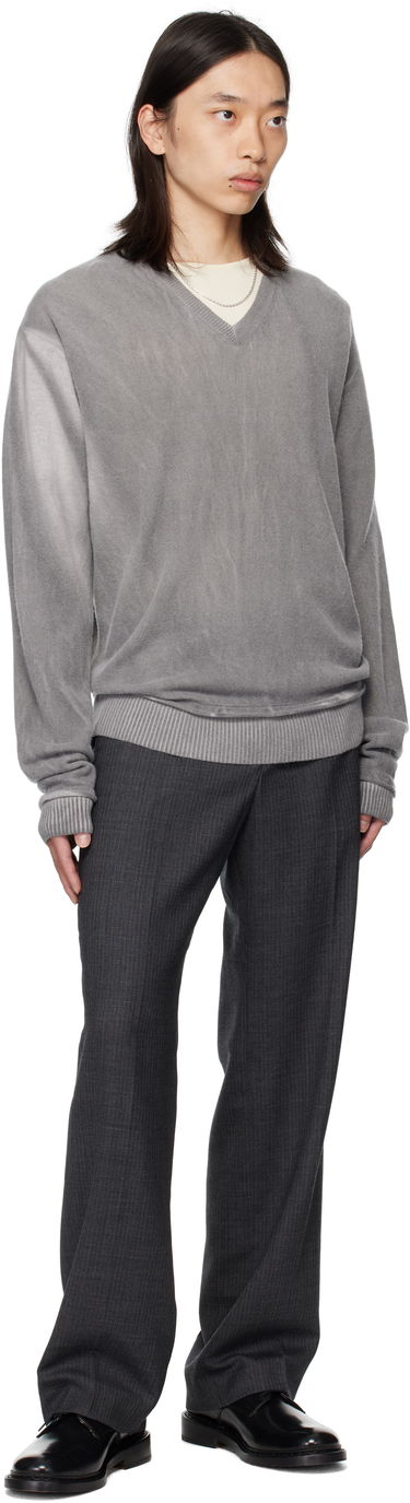 Sveter OUR LEGACY Our Legacy Parallel V-Neck Sweater Šedá | M4253PGS, 3