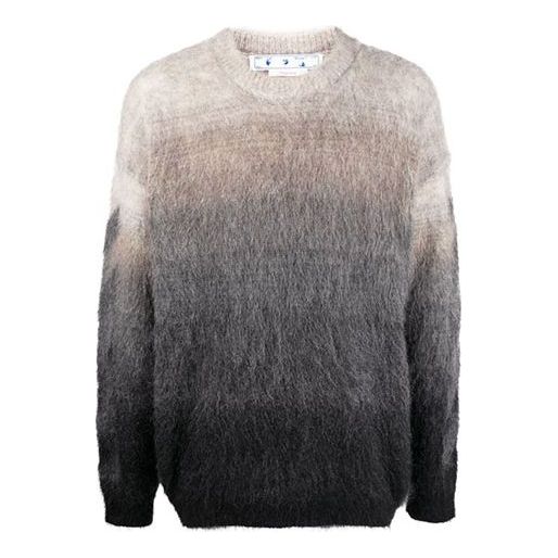 Sveter Off-White Off-White SS22 Round Neck Gradient Pullover Sweater Šedá | OMHE098S22KNI0011710