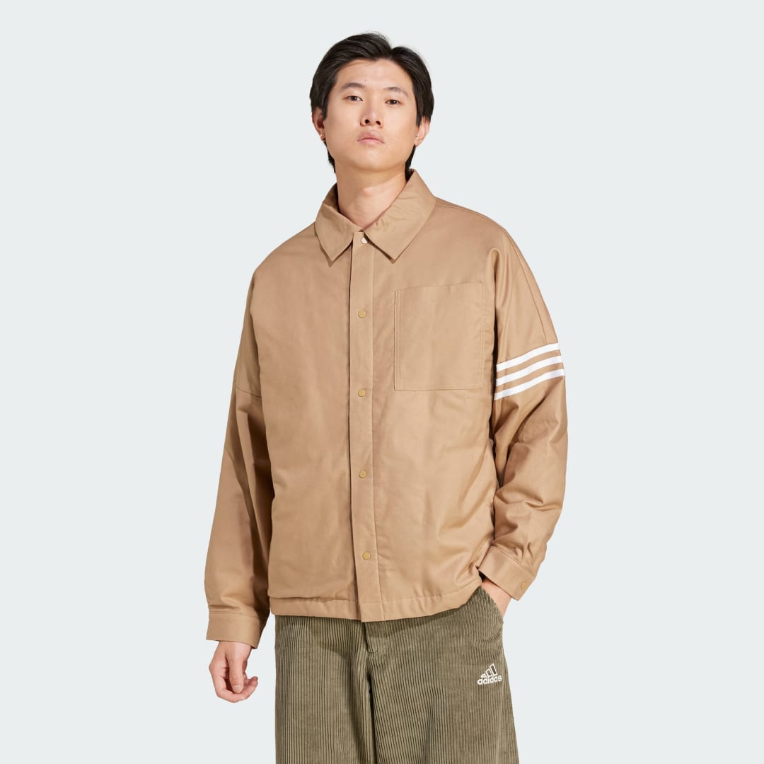 Košeľa adidas Performance Padded Flannel Overshirt Hnedá | JC9904, 0