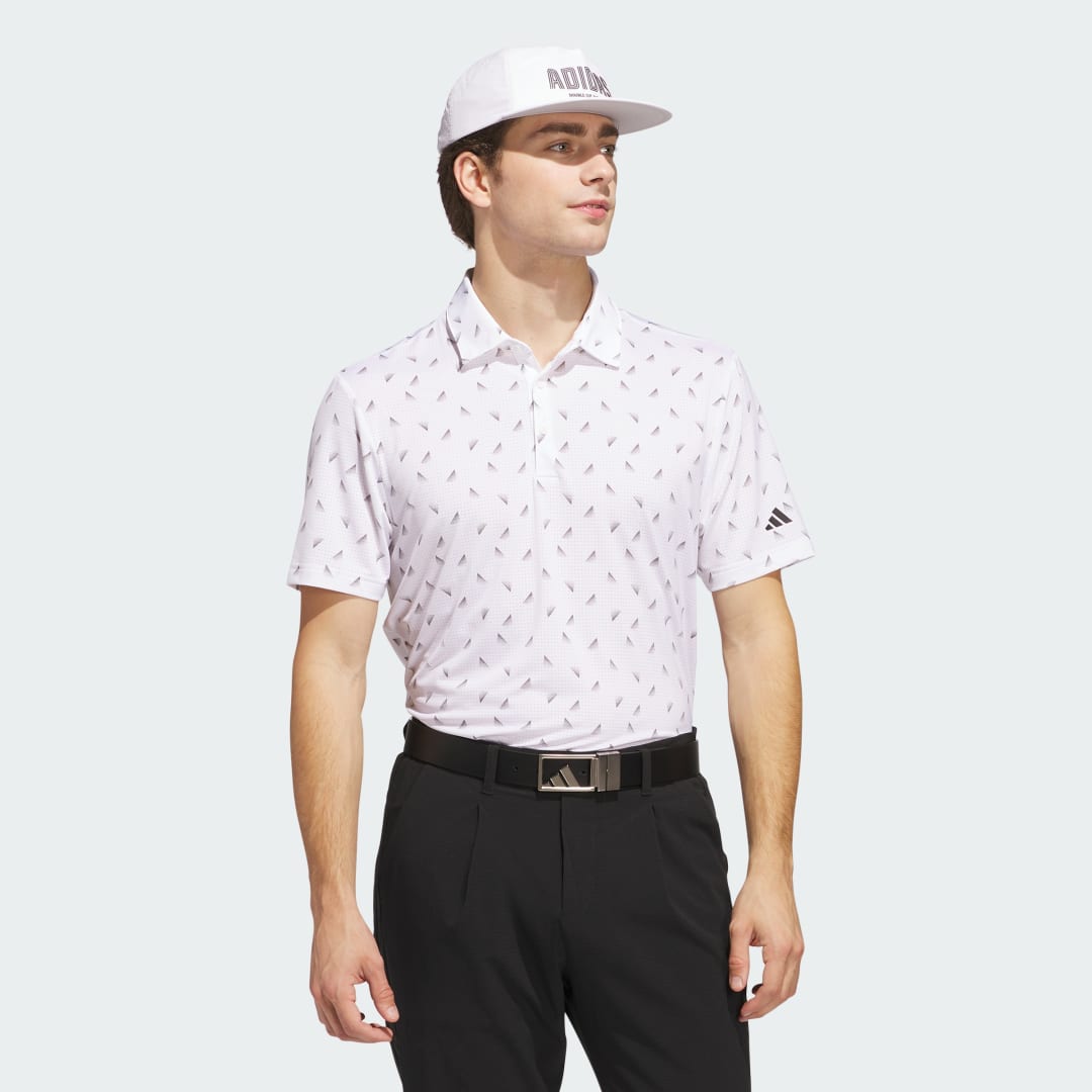 Polo tričko adidas Performance Ultimate365 Printed Mesh Golf Polo Biela | JF4908, 0