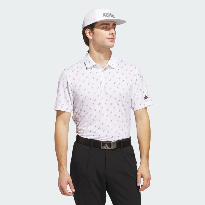 Polo tričko adidas Performance Ultimate365 Printed Mesh Golf Polo Biela | JF4908