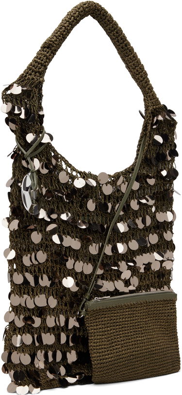 Tote bag JW Anderson JW Anderson Crochet Sequin Shoulder Bag Čierna | HB0729-FA0447, 4