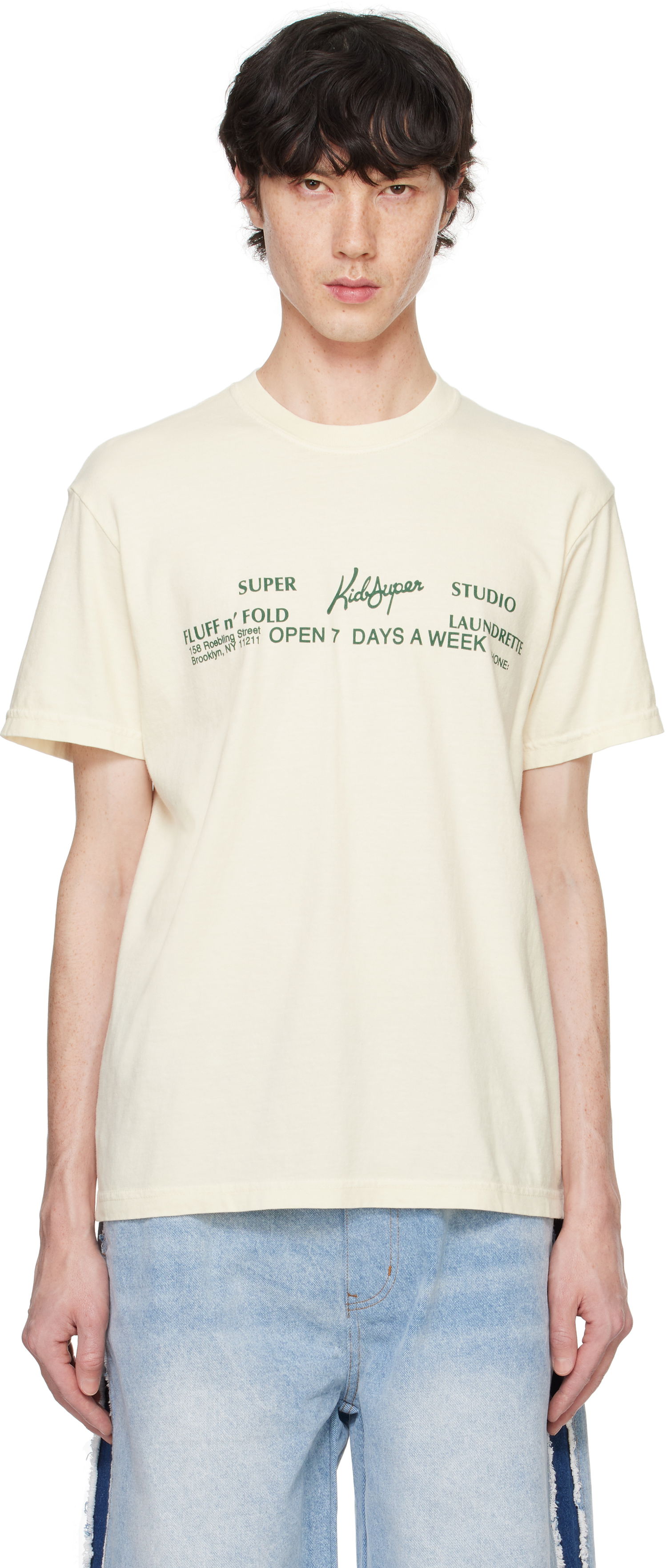 Tričko KidSuper Laundromat Graphic Print T-Shirt Béžová | AW24-TEE-21, 0